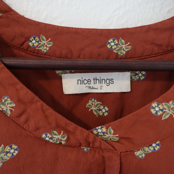 Copper Floral Blouse by nice things - Picture 2 of 3